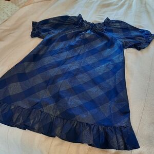 Hill House Kathrine Navy Glitter Check